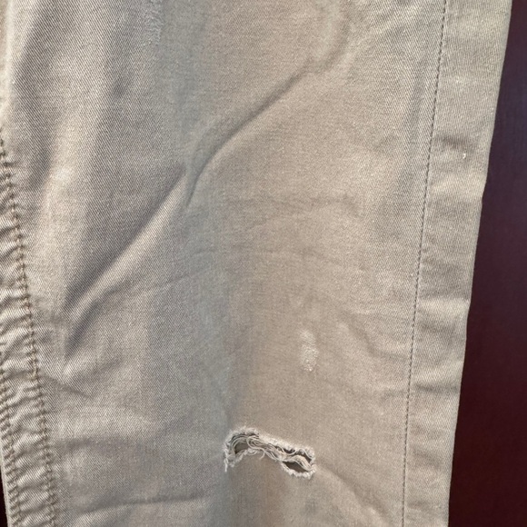 Victoria Secret London Tan Jean Size 10 Long 100% Cotton Distressed - Picture 7 of 16
